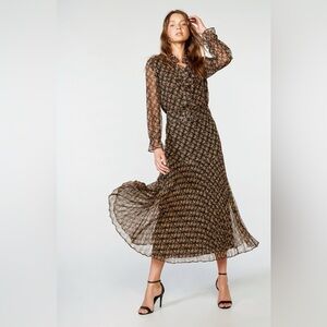 Bardot Dallas Floral Long Sleeve V Neck Dress